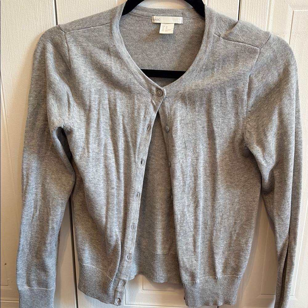 Gray Women's Cardigan Sweater